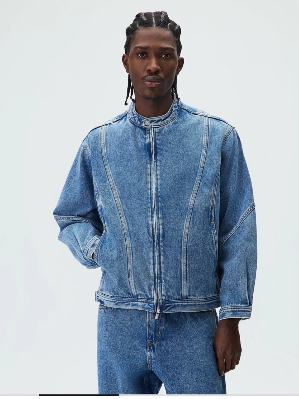 Kith Men's Washed Light Blue Relaxed Denim Jacket